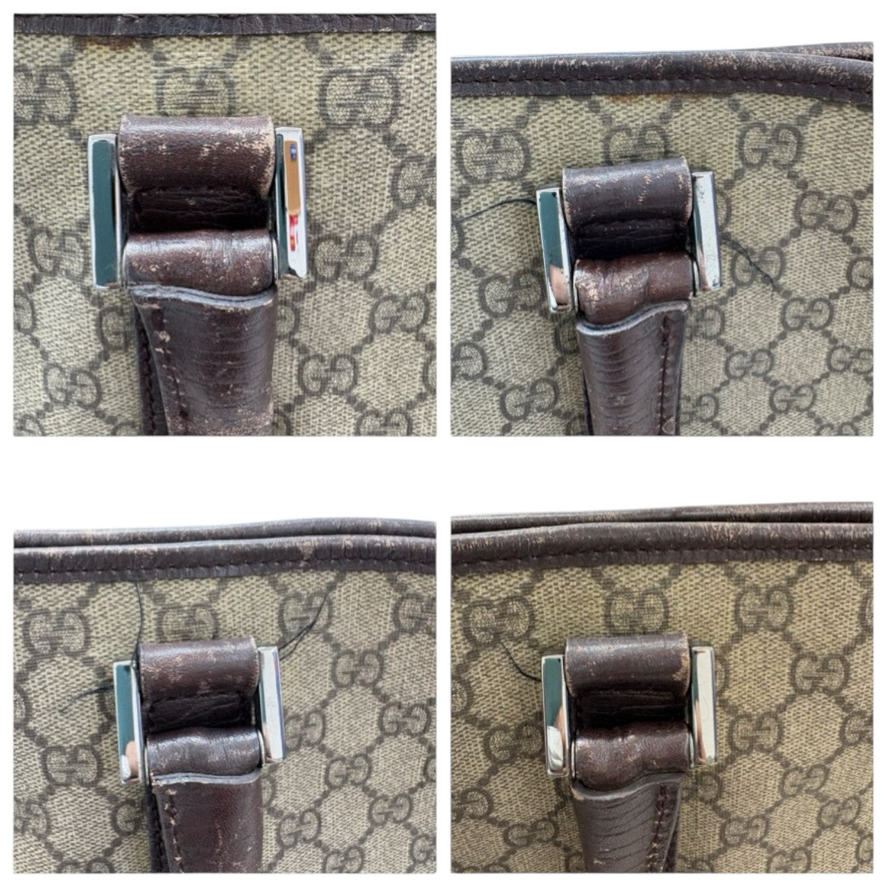 GUCCI GG Supreme Canvas / Leather 114288 Tote Bag Women's AB