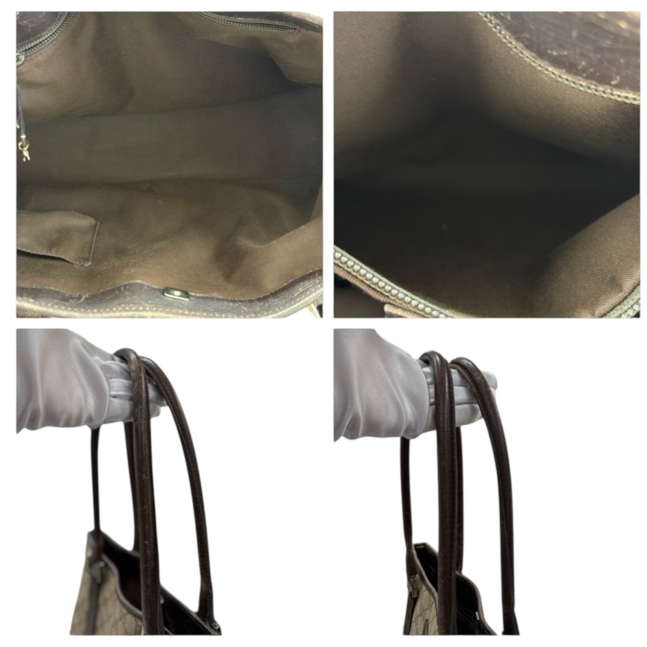 GUCCI GG Supreme Canvas / Leather 114288 Tote Bag Women's AB
