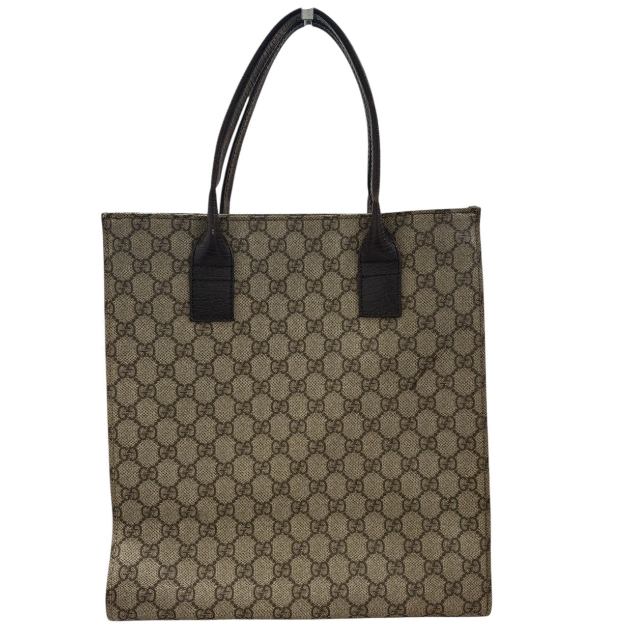 GUCCI GG Supreme Canvas / Leather 91249 Tote Bag Handbag Ladies AB