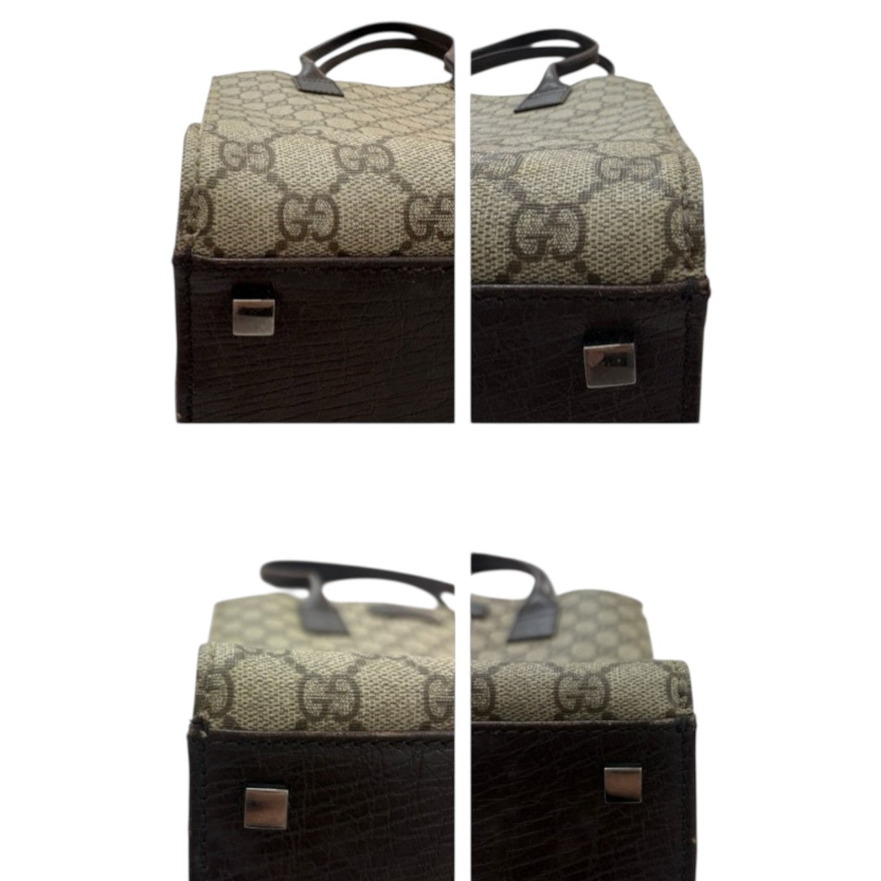 GUCCI GG Supreme Canvas / Leather 91249 Tote Bag Handbag Ladies AB