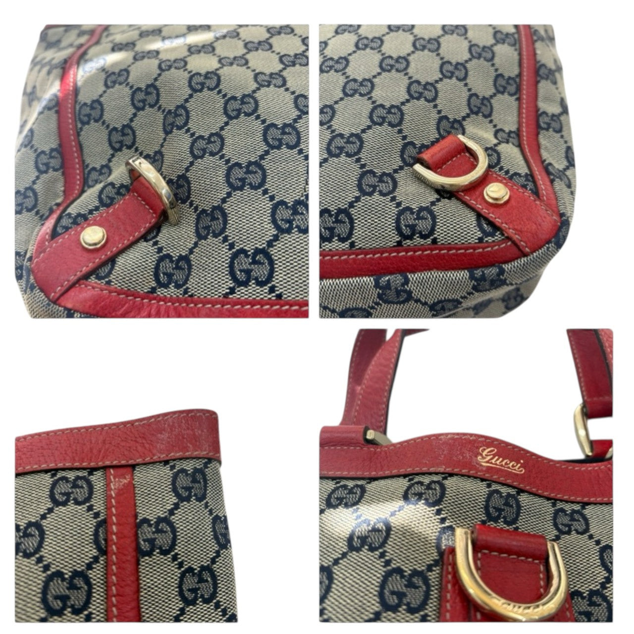 GUCCI グッチ アビー GGキャンバス / レザー 130739 トートバッグ ハンドバッグ レディース B