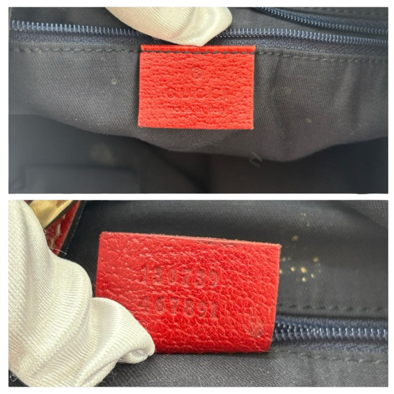 GUCCI グッチ アビー GGキャンバス / レザー 130739 トートバッグ ハンドバッグ レディース B