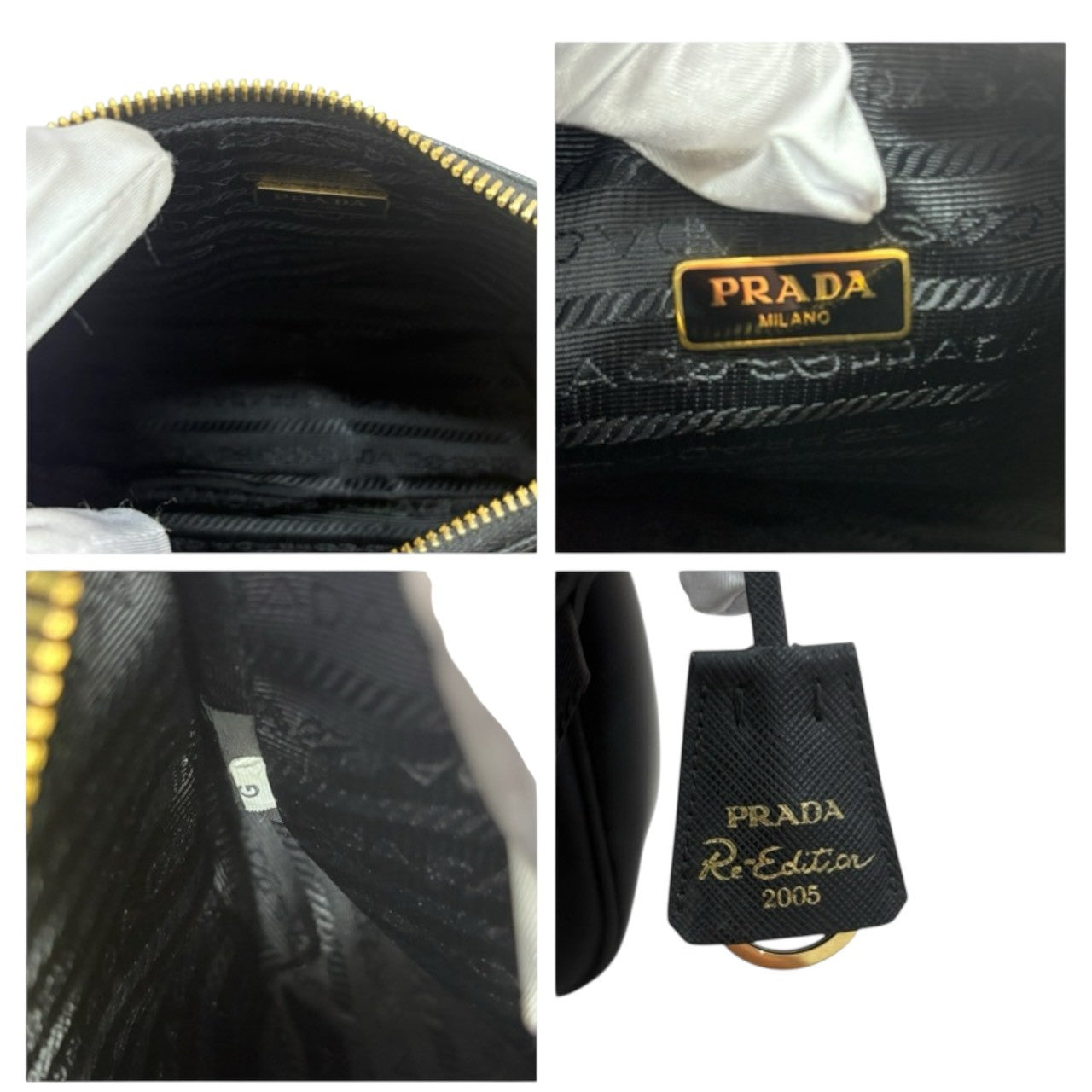 PRADA プラダ サフィアーノ 三角ロゴ リエディション 2005 レザー ショルダーバッグ レディース SA