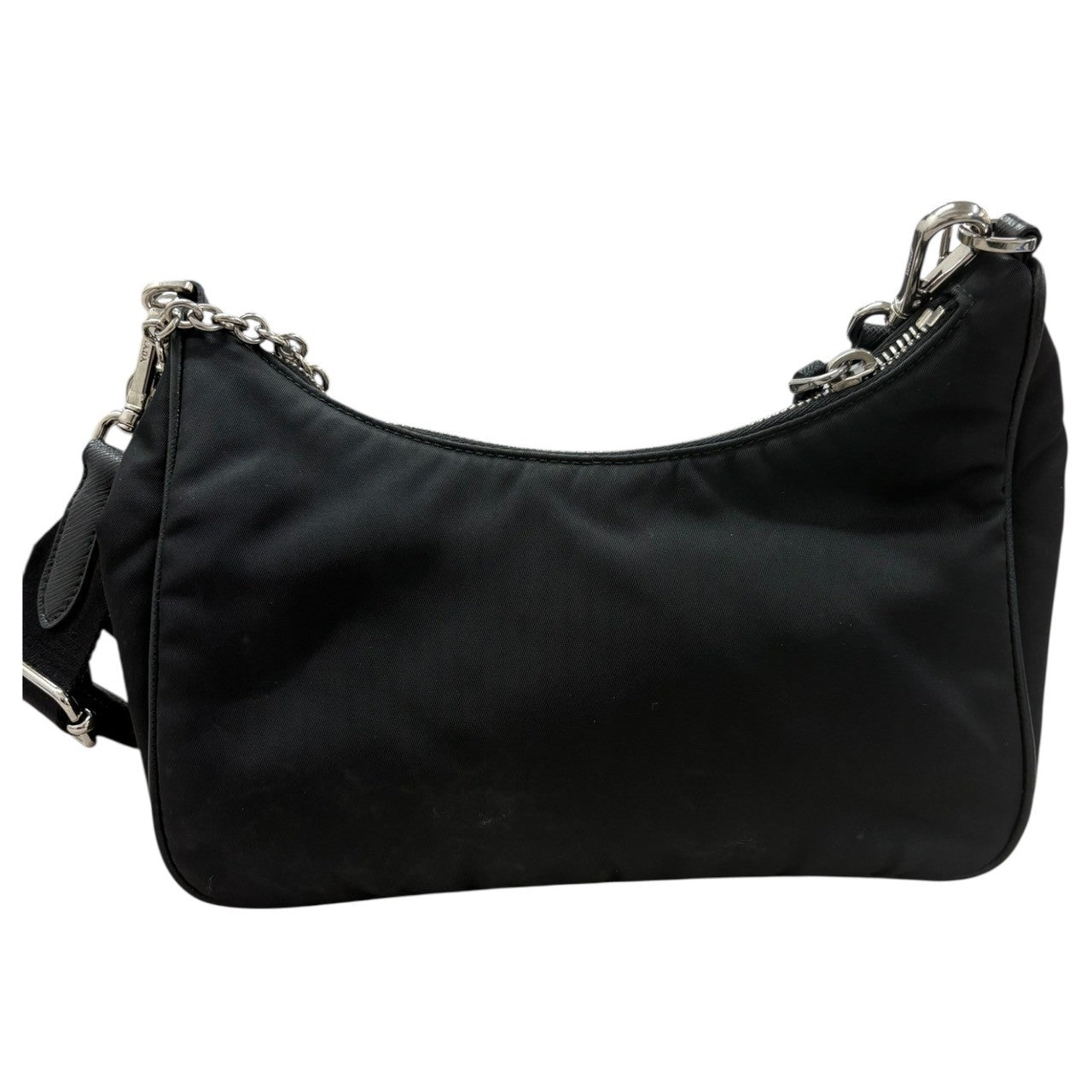 PRADA Triangle Logo Nylon Shoulder Bag Ladies A