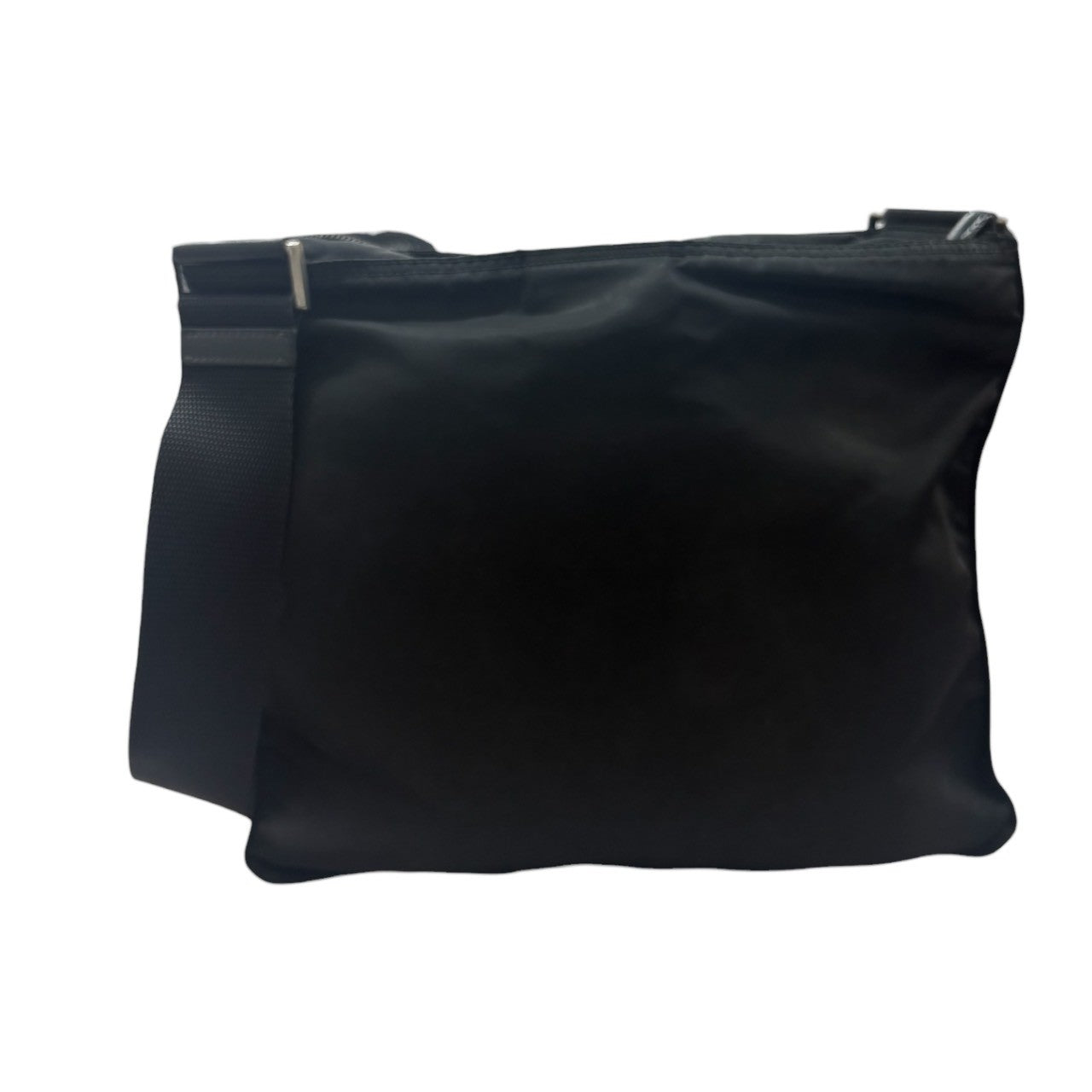 PRADA Tessuto Triangle Logo Black Silver Hardware Nylon Shoulder Bag Women's AB