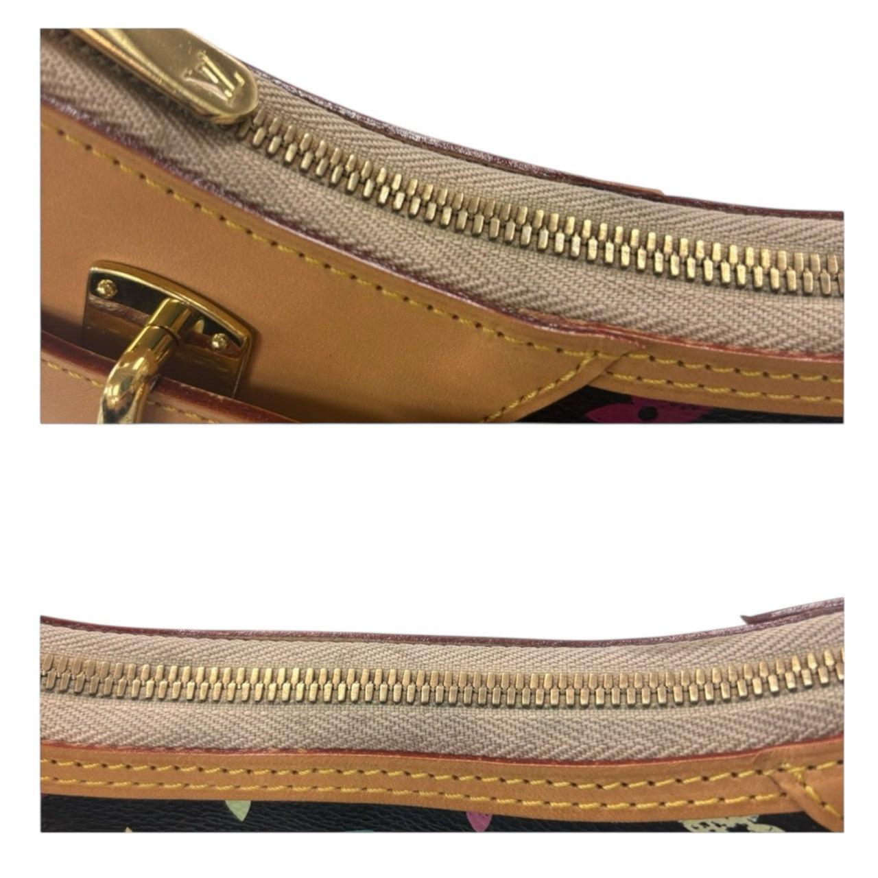LOUIS VUITTON Monogram Multicolore Greta Black Gold Hardware PVC / Leather M40196 Shoulder Bag for Women A