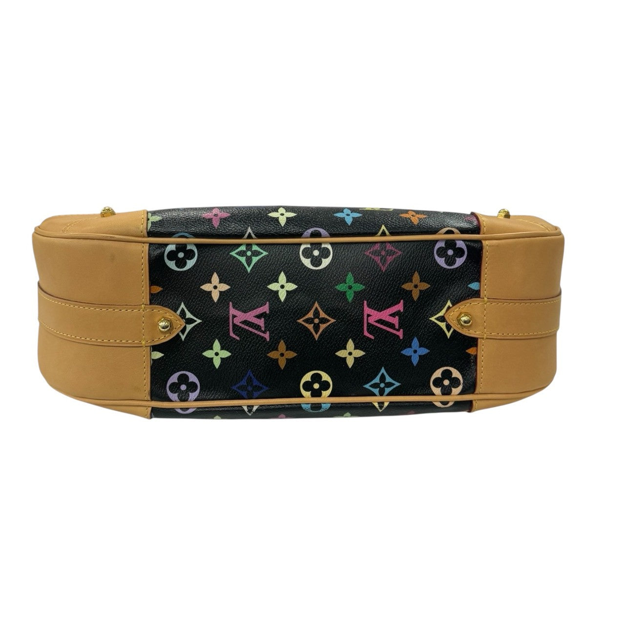 LOUIS VUITTON Monogram Multicolore Greta Black Gold Hardware PVC / Leather M40196 Shoulder Bag for Women A