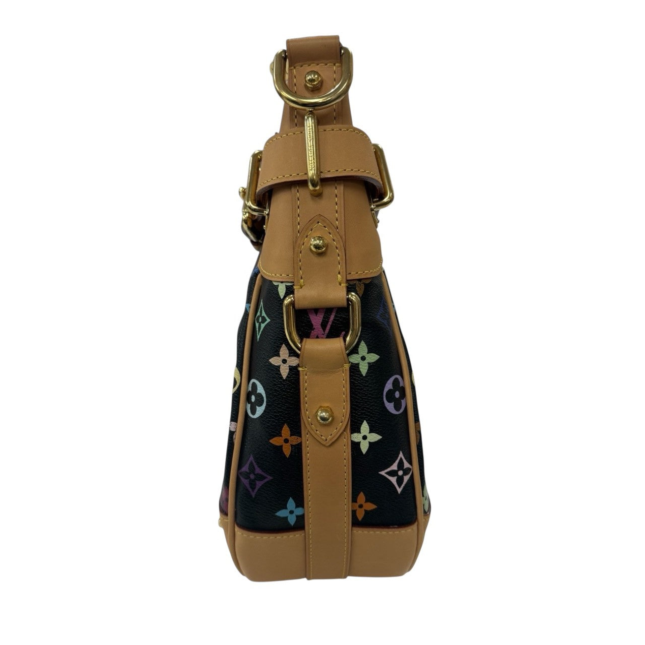 LOUIS VUITTON Monogram Multicolore Greta Black Gold Hardware PVC / Leather M40196 Shoulder Bag for Women A