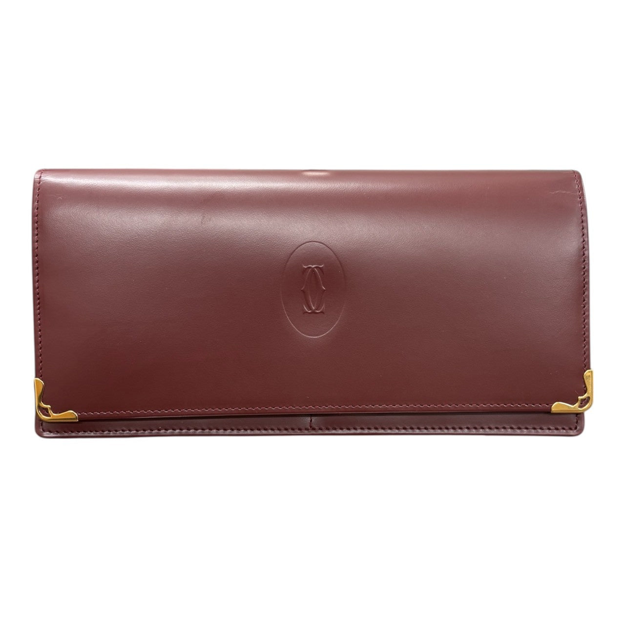 CARTIER カルティエ マストライン ワインレッド ゴールド金具 レザー L3000466 長財布 レディース SA