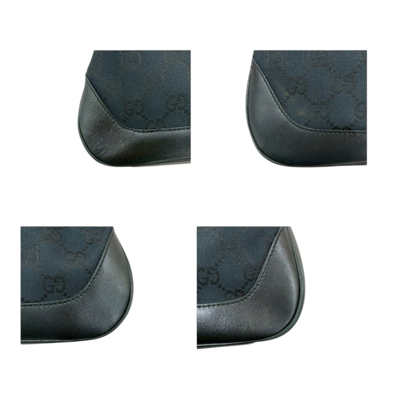 GUCCI グッチ バンブー ブラック シルバー金具 GGキャンバス / レザー 001.4095 ショルダーバッグ レディース A