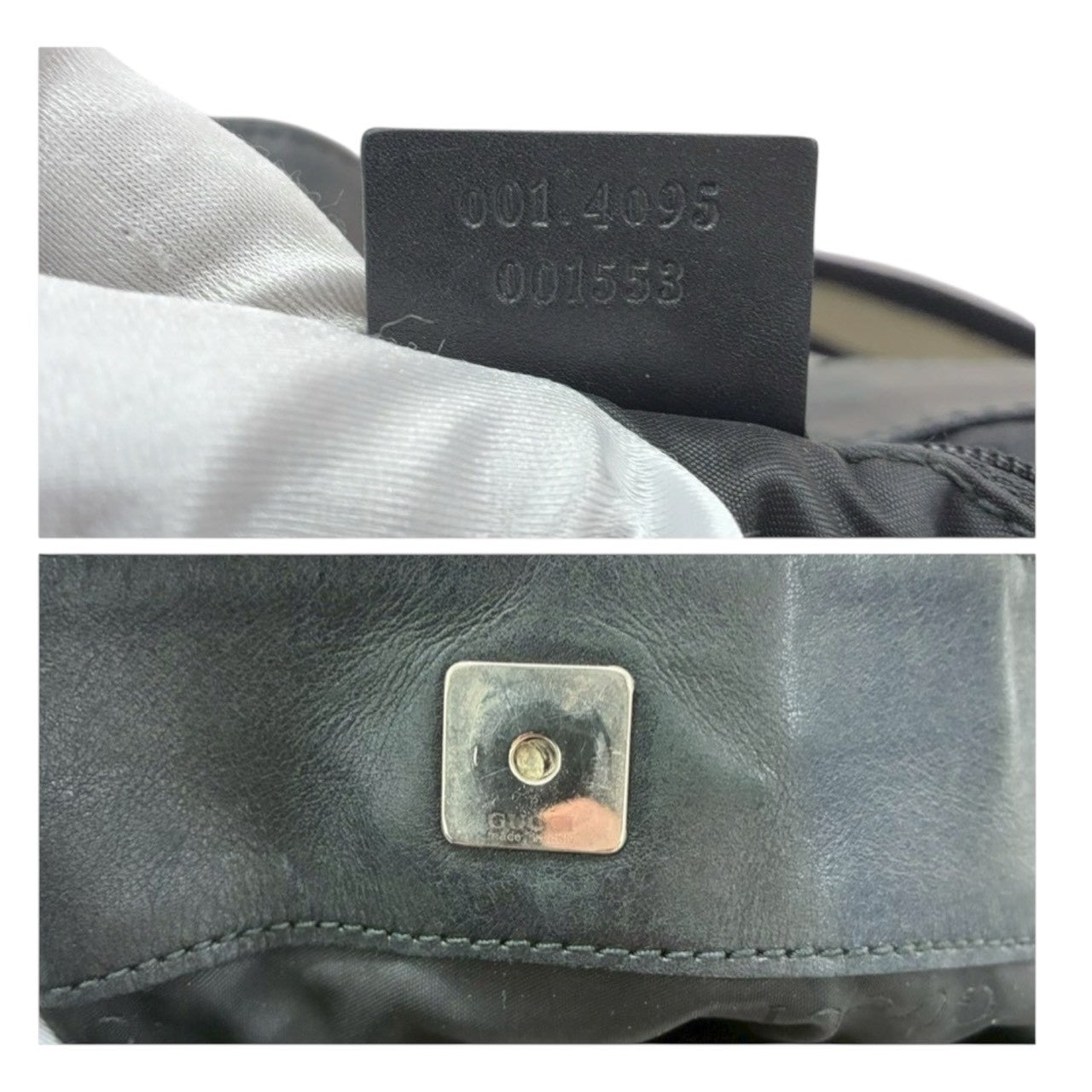 GUCCI グッチ バンブー ブラック シルバー金具 GGキャンバス / レザー 001.4095 ショルダーバッグ レディース A