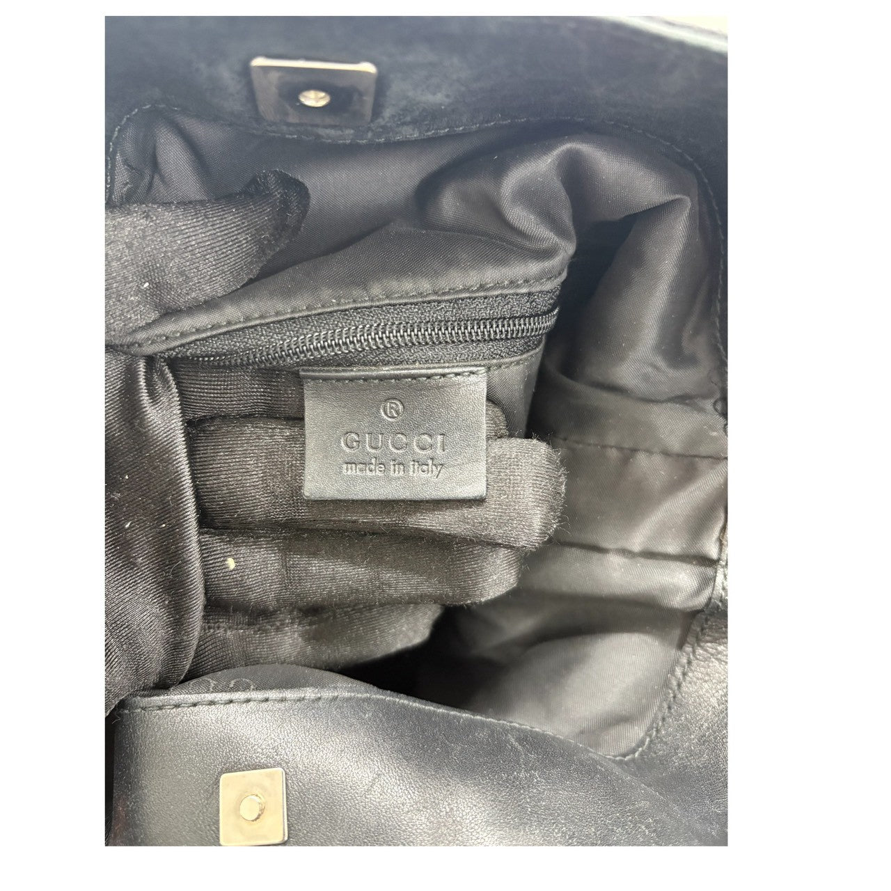 GUCCI グッチ バンブー ブラック シルバー金具 GGキャンバス / レザー 001.4095 ショルダーバッグ レディース A
