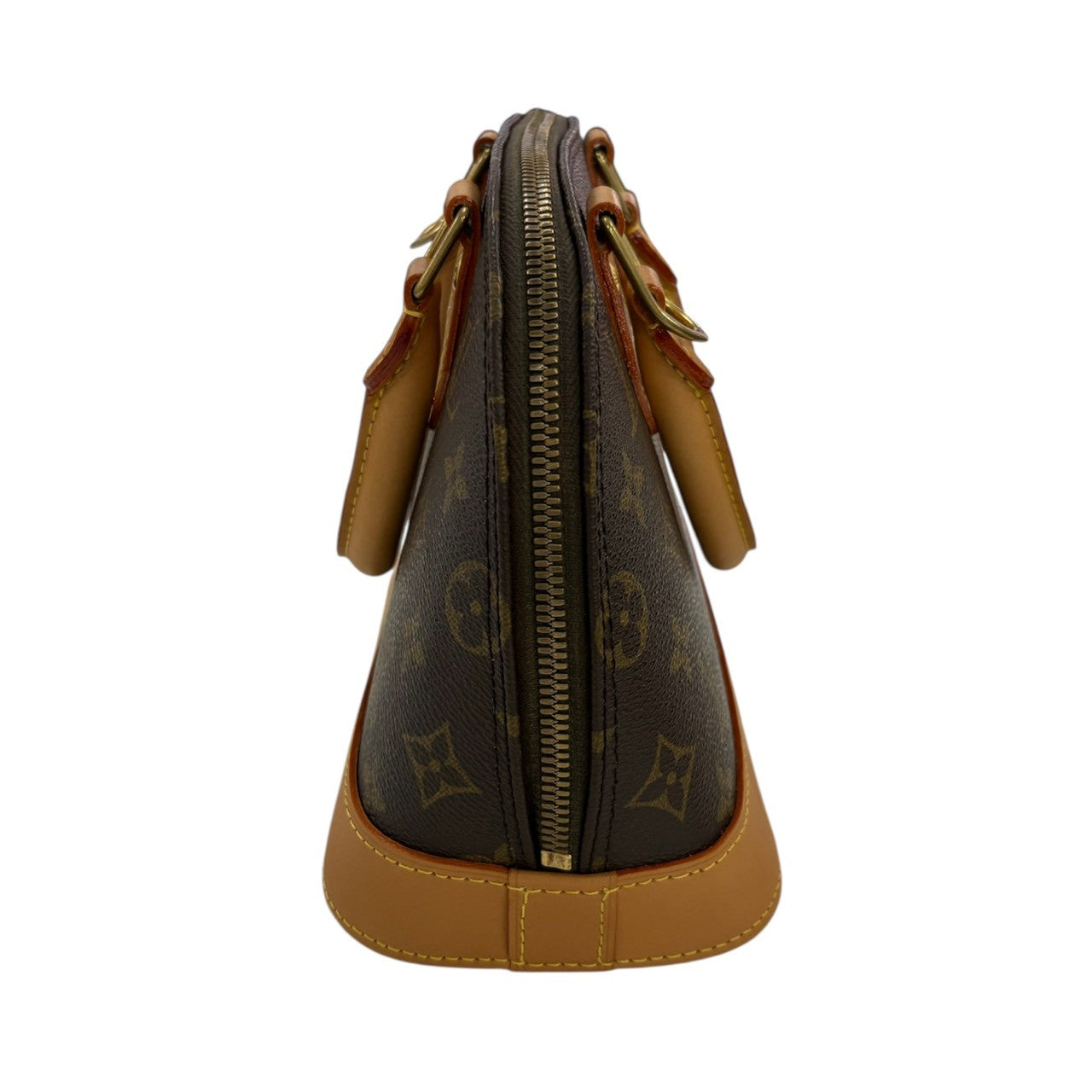 LOUIS VUITTON Monogram Alma Brown Gold Hardware PVC / Leather M53152 Shoulder Bag Women's SA