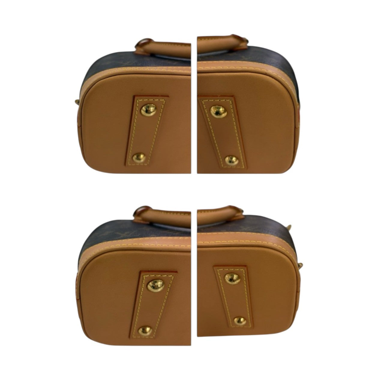LOUIS VUITTON Monogram Alma Brown Gold Hardware PVC / Leather M53152 Shoulder Bag Women's SA