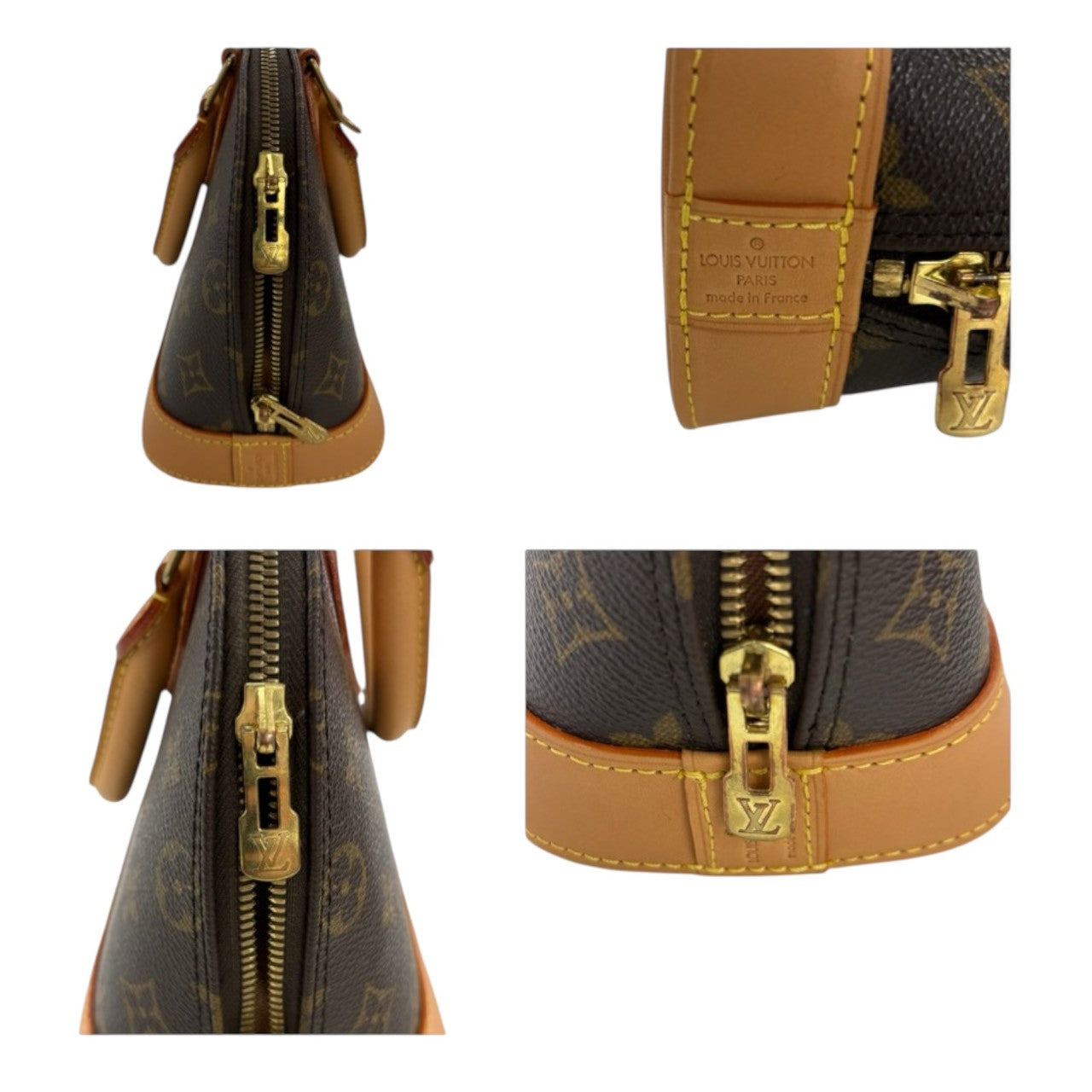 LOUIS VUITTON Monogram Alma Brown Gold Hardware PVC / Leather M53152 Shoulder Bag Women's SA