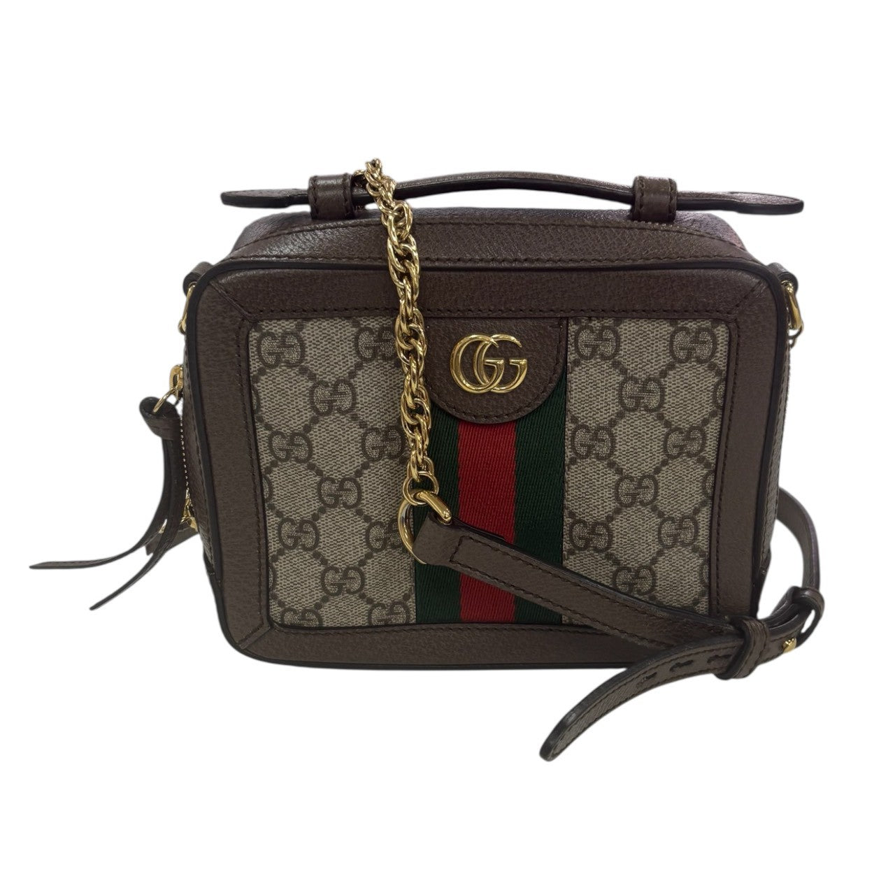 GUCCI Ophidia Brown Gold Hardware GG Supreme Canvas / Leather 602576 Shoulder Bag Women's SA