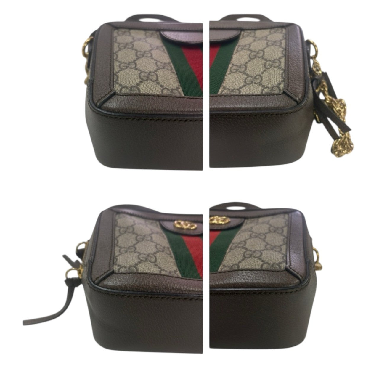 GUCCI Ophidia Brown Gold Hardware GG Supreme Canvas / Leather 602576 Shoulder Bag Women's SA