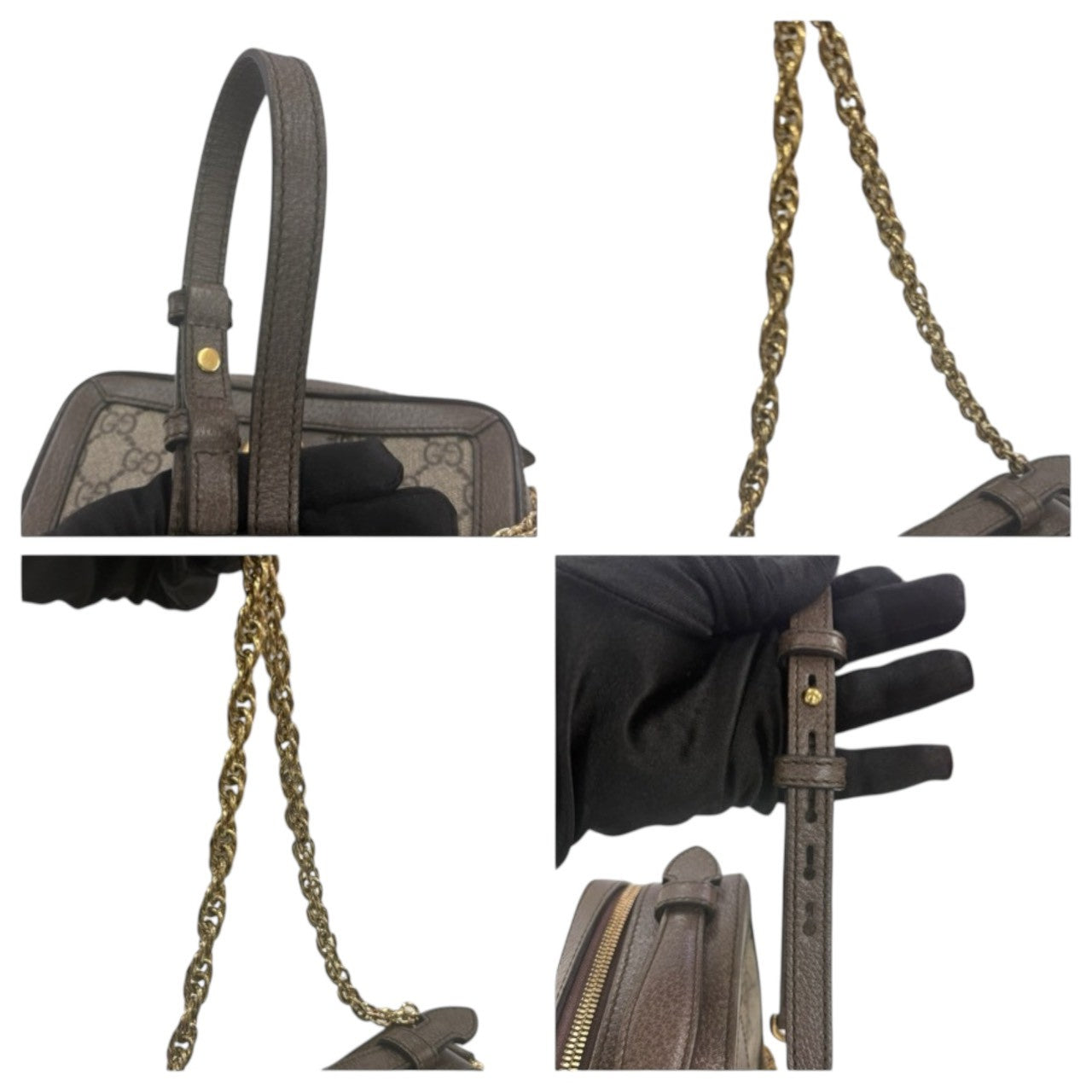 GUCCI Ophidia Brown Gold Hardware GG Supreme Canvas / Leather 602576 Shoulder Bag Women's SA