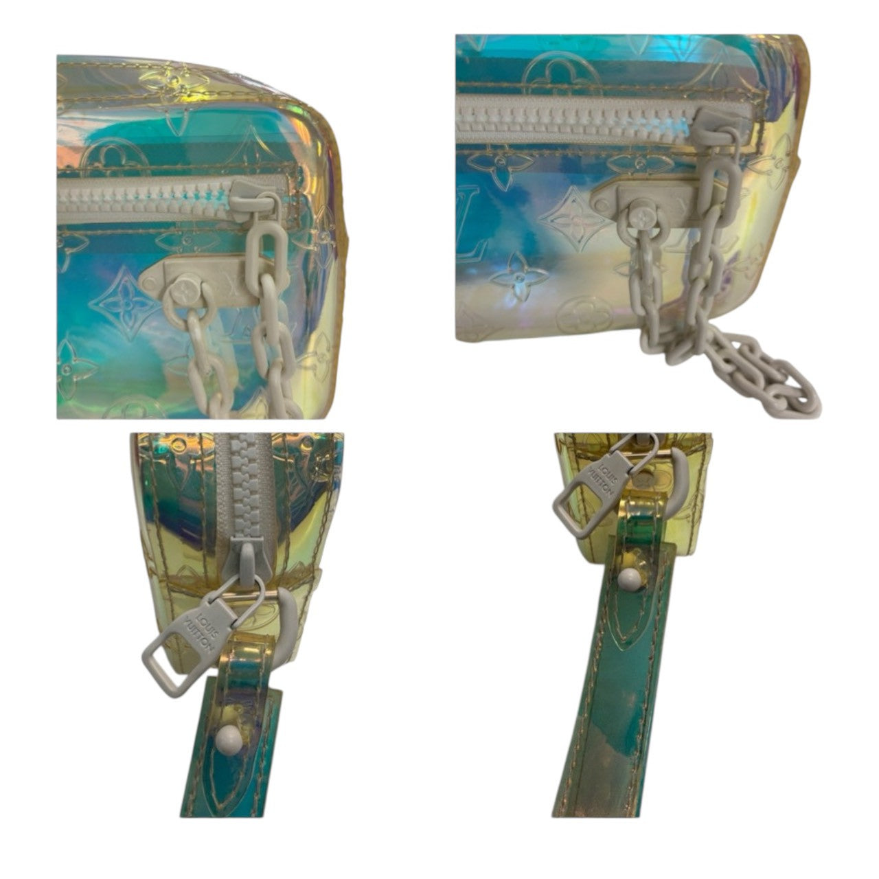 LOUIS VUITTON ルイヴィトン モノグラム ヴォルガモノグラム プリズム マルチカラー 透明 白金具 ナイロン M55261 クラッチバッグ ハンドバッグ メンズ A