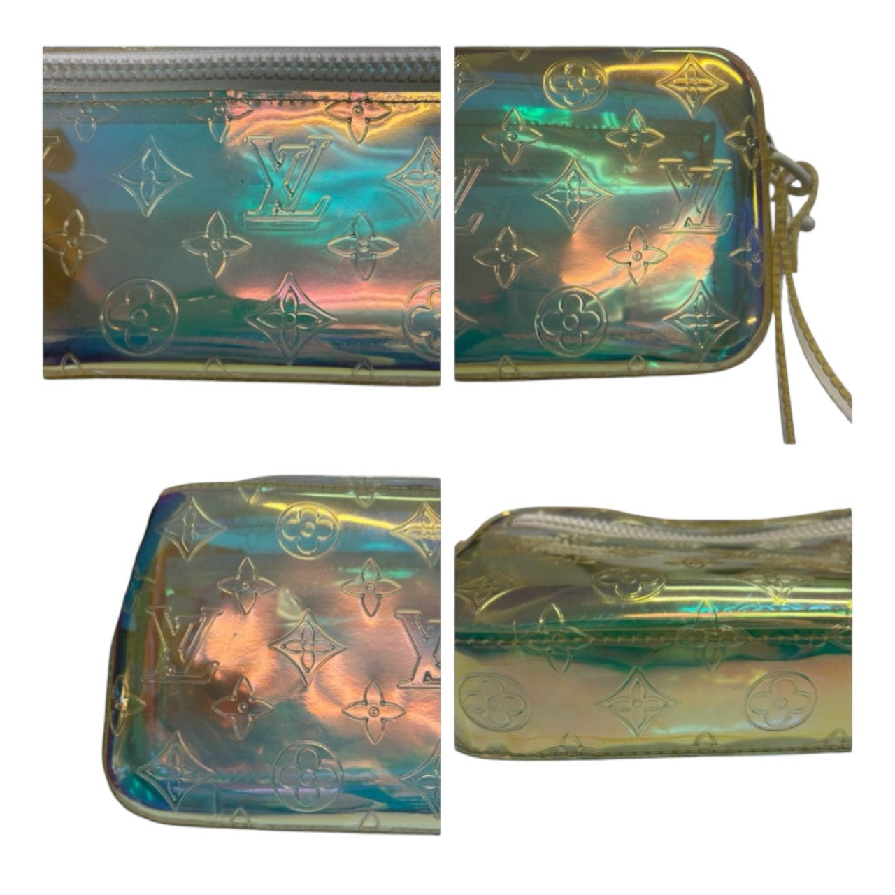 LOUIS VUITTON ルイヴィトン モノグラム ヴォルガモノグラム プリズム マルチカラー 透明 白金具 ナイロン M55261 クラッチバッグ ハンドバッグ メンズ A