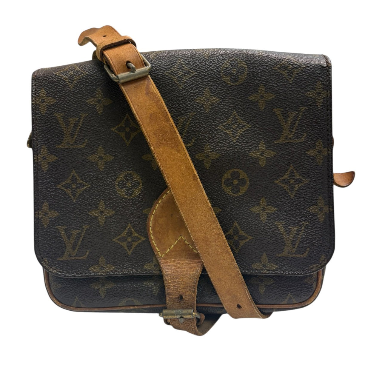 LOUIS VUITTON ルイヴィトン モノグラム カルトシエール ブラウン ゴールド金具 PVC / レザー M51252 ショルダーバッグ レディース B