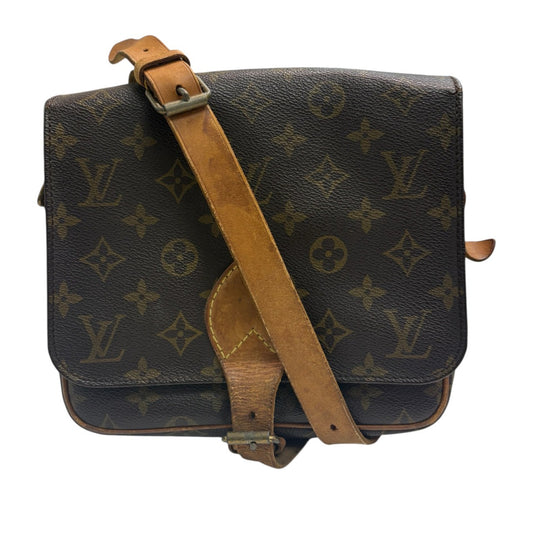 LOUIS VUITTON Monogram Cartouchiere Brown Gold Hardware PVC / Leather M51252 Shoulder Bag Women's B