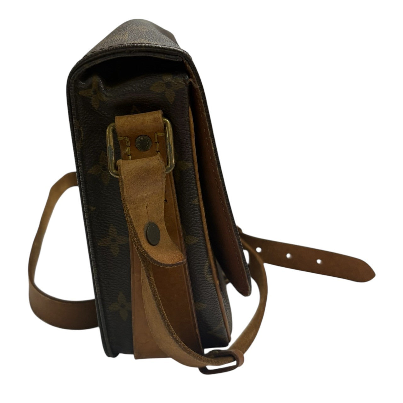 LOUIS VUITTON ルイヴィトン モノグラム カルトシエール ブラウン ゴールド金具 PVC / レザー M51252 ショルダーバッグ レディース B
