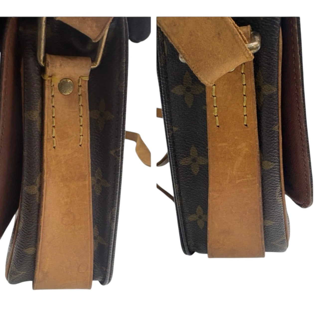 LOUIS VUITTON ルイヴィトン モノグラム カルトシエール ブラウン ゴールド金具 PVC / レザー M51252 ショルダーバッグ レディース B