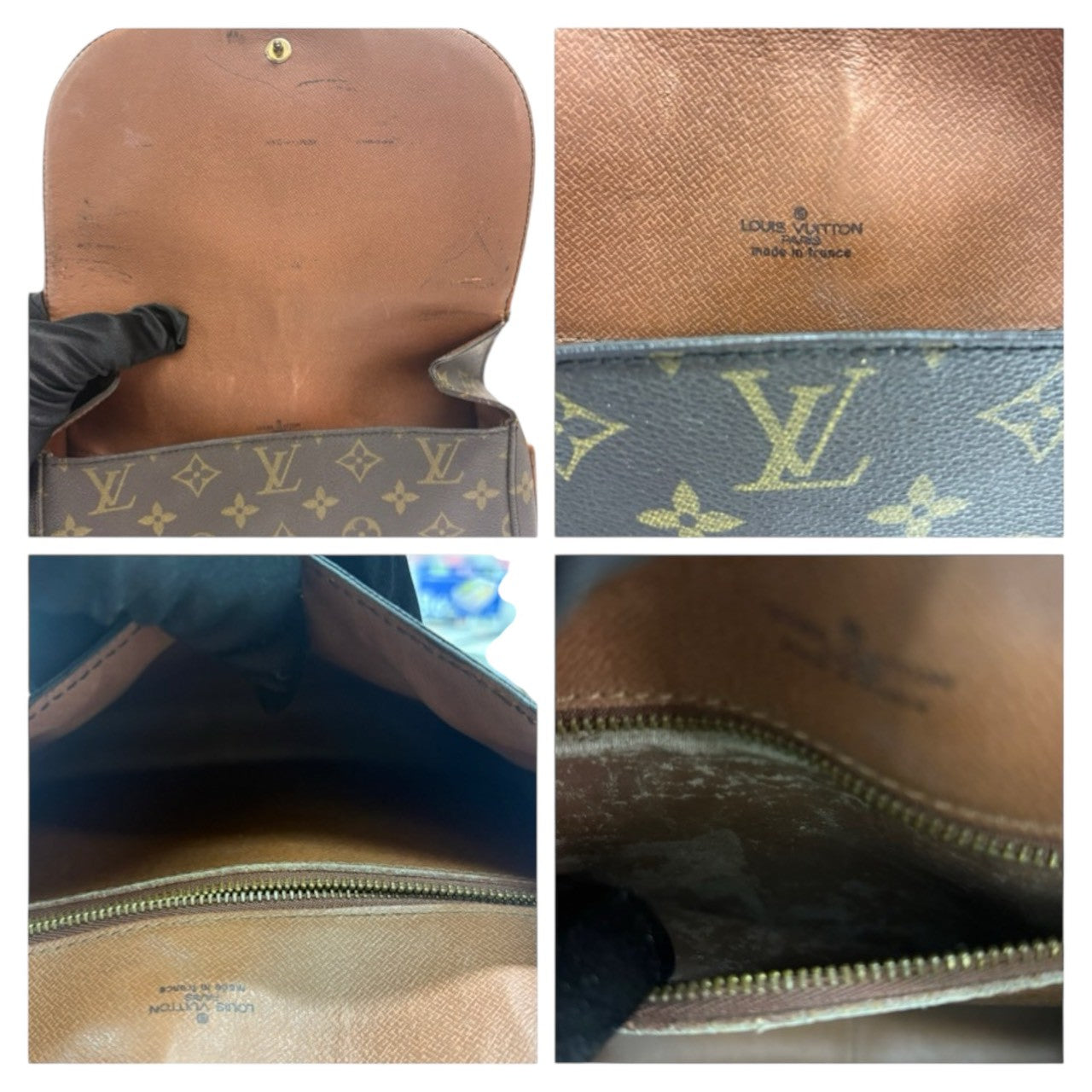 LOUIS VUITTON ルイヴィトン モノグラム サンクルー ブラウン ゴールド金具 PVC / レザー M51242 ショルダーバッグ レディース B