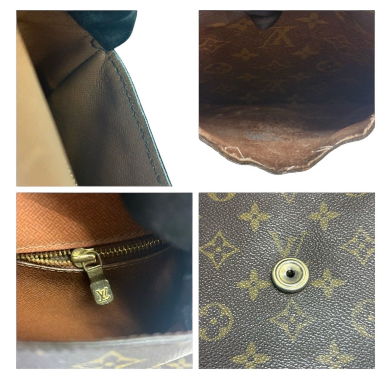 LOUIS VUITTON ルイヴィトン モノグラム サンクルー ブラウン ゴールド金具 PVC / レザー M51242 ショルダーバッグ レディース B