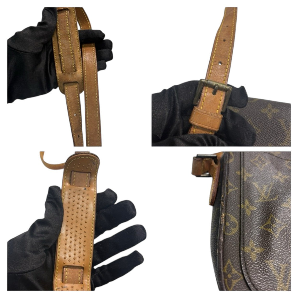 LOUIS VUITTON ルイヴィトン モノグラム サンクルー ブラウン ゴールド金具 PVC / レザー M51242 ショルダーバッグ レディース B