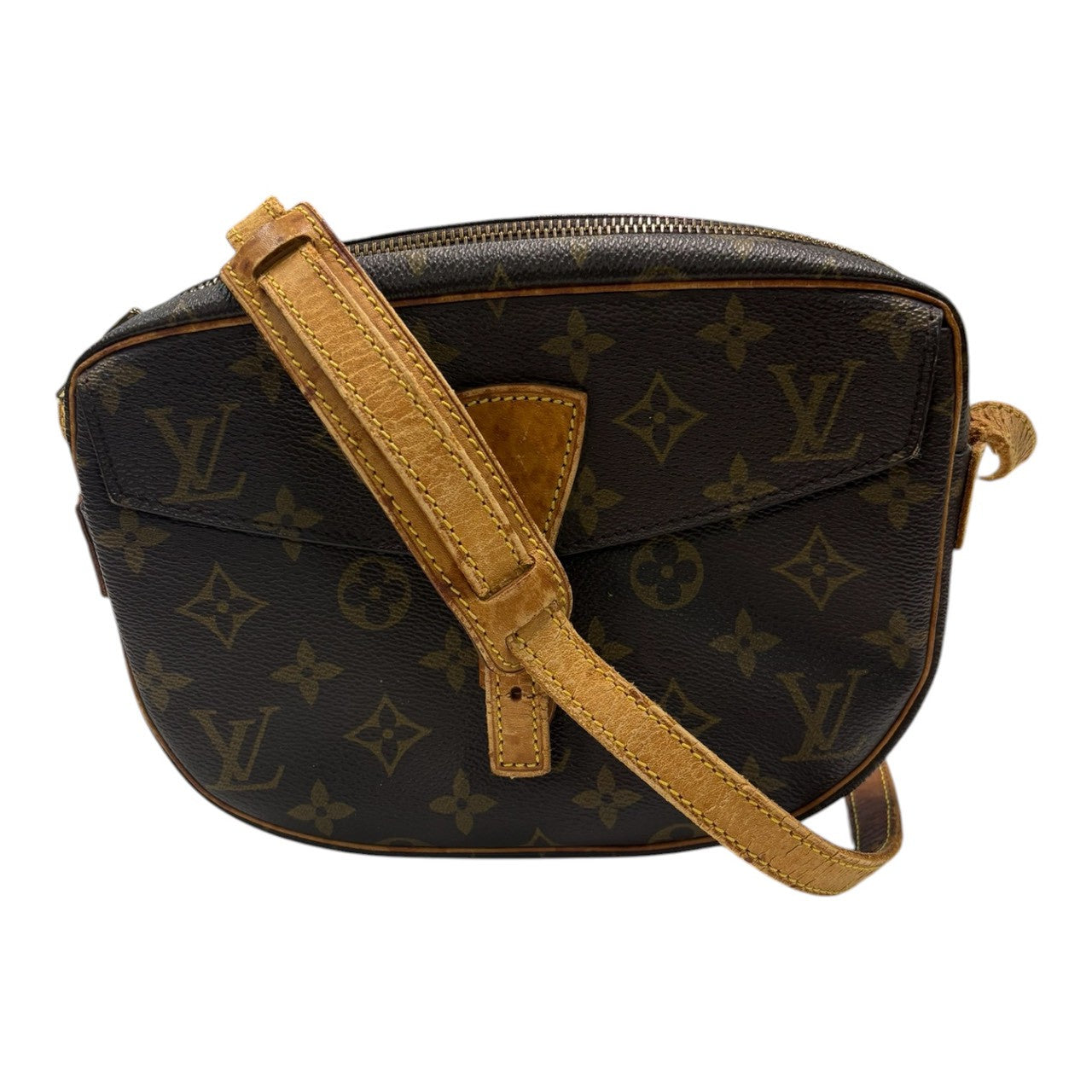LOUIS VUITTON ルイヴィトン モノグラム ジョヌフィーユ ブラウン ゴールド金具 PVC / レザー M51227 ショルダーバッグ レディース B