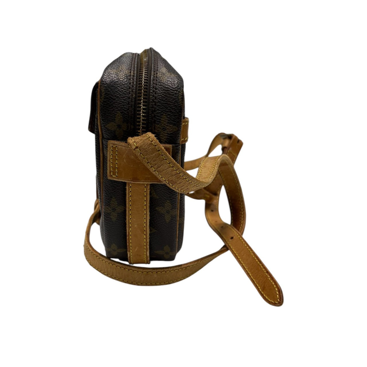 LOUIS VUITTON ルイヴィトン モノグラム ジョヌフィーユ ブラウン ゴールド金具 PVC / レザー M51227 ショルダーバッグ レディース B