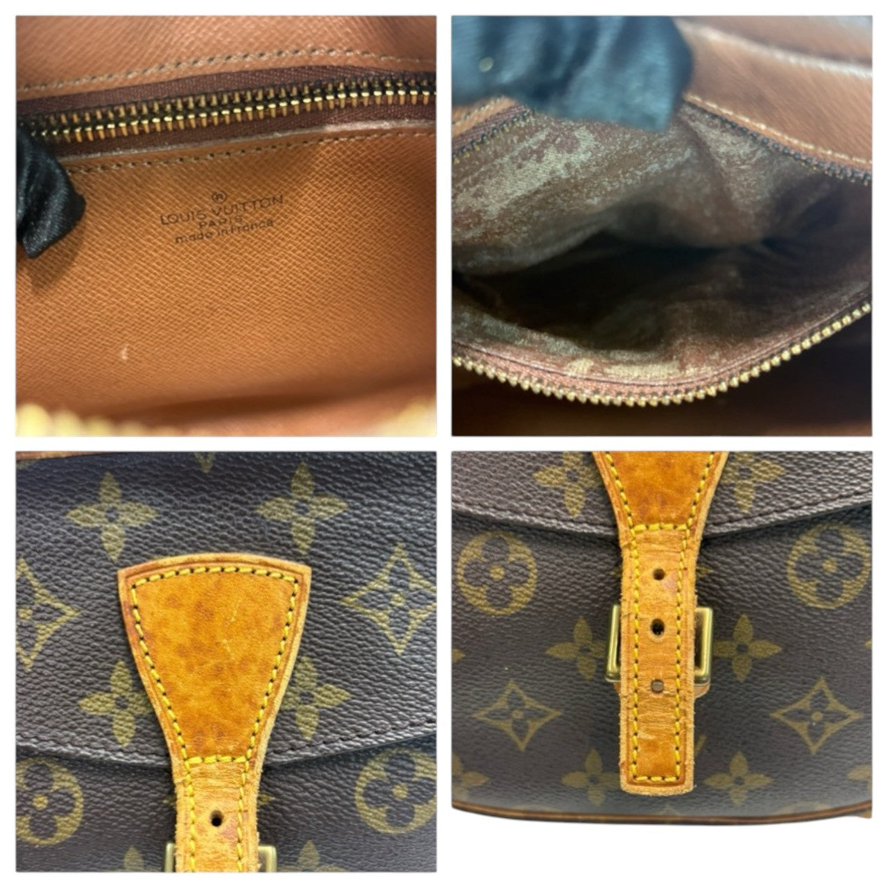 LOUIS VUITTON ルイヴィトン モノグラム ジョヌフィーユ ブラウン ゴールド金具 PVC / レザー M51227 ショルダーバッグ レディース B