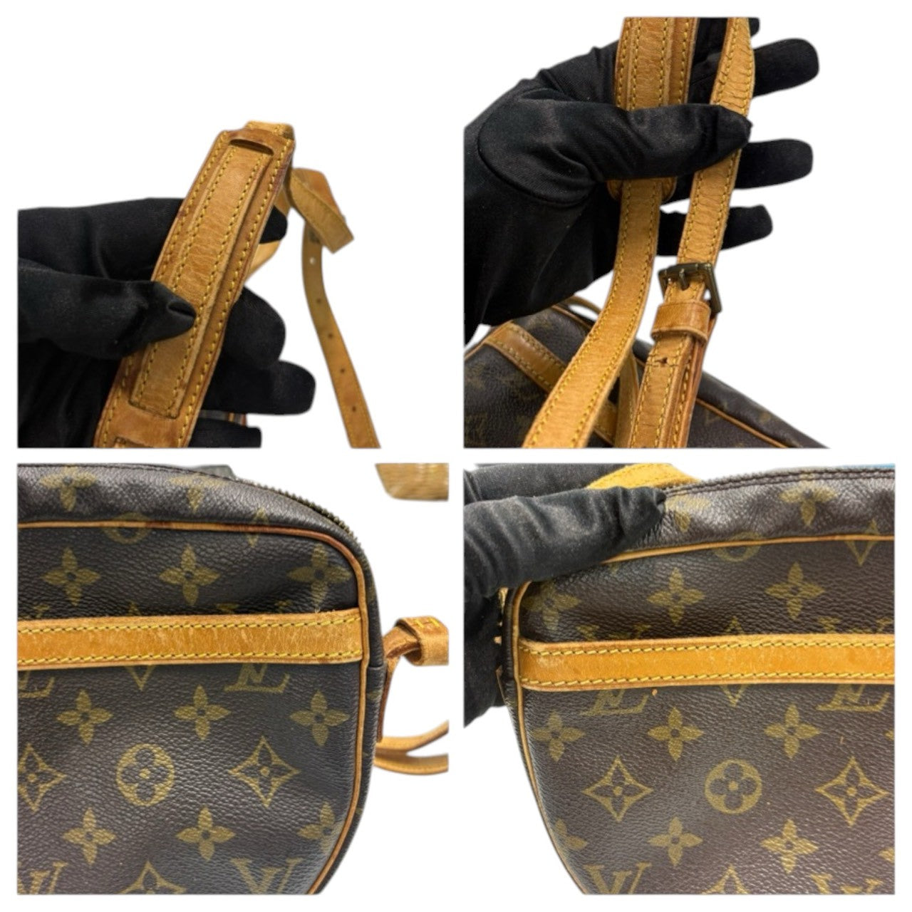 LOUIS VUITTON ルイヴィトン モノグラム ジョヌフィーユ ブラウン ゴールド金具 PVC / レザー M51227 ショルダーバッグ レディース B