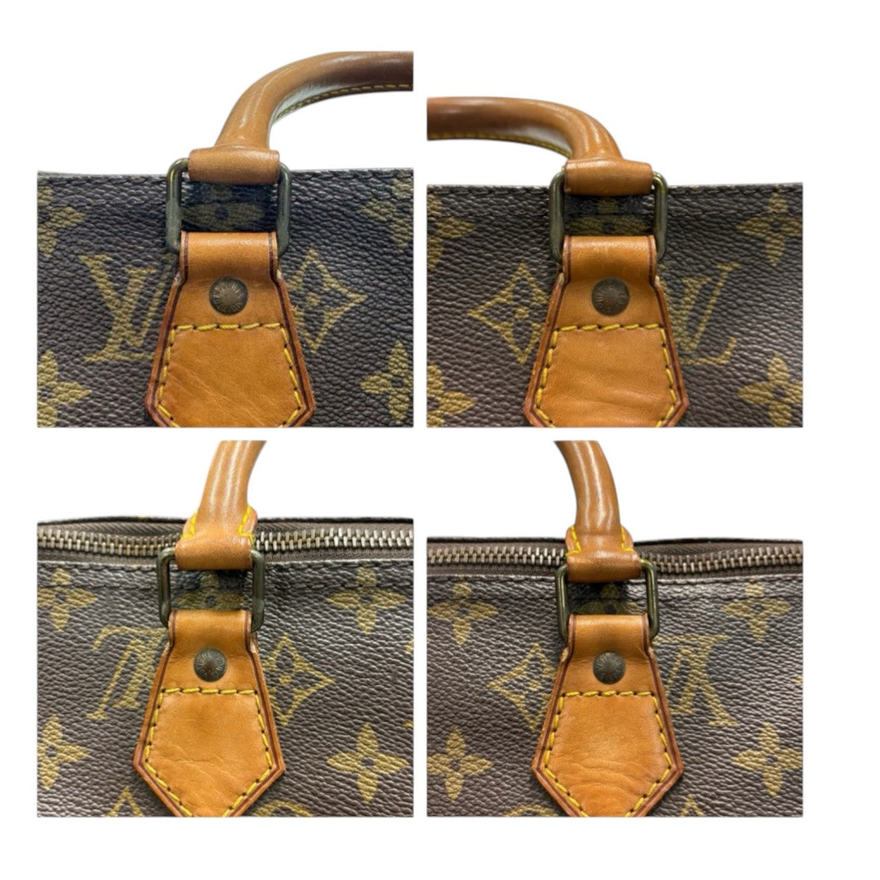 LOUIS VUITTON ルイヴィトン モノグラム スピーディ ブラウン ゴールド金具 PVC / レザー M41522 ハンドバッグ ミニボストンバッグ レディース AB