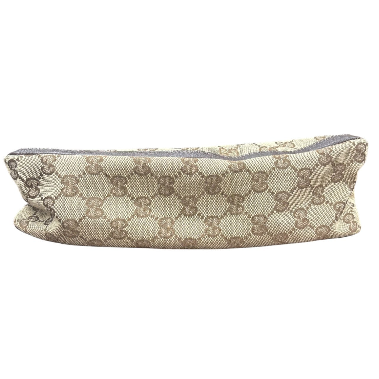 GUCCI Beige Gold Hardware GG Canvas / Leather 130939 Handbag Women's A