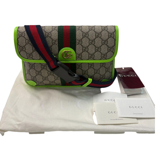 GUCCI グッチ オフィディア ベージュ ゴールド金具 GGスプリームキャンバス / レザー 72597 ショルダーバッグ レディース S