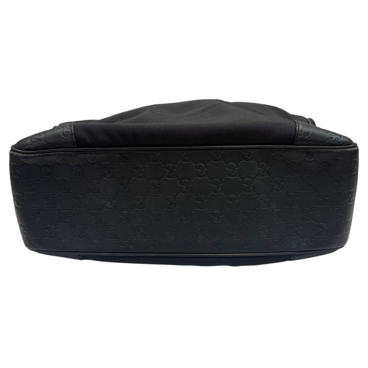 GUCCI グッチ GGエンボス ブラック シルバー金具 ナイロン / レザー 162419 ショルダーバッグ メンズ AB