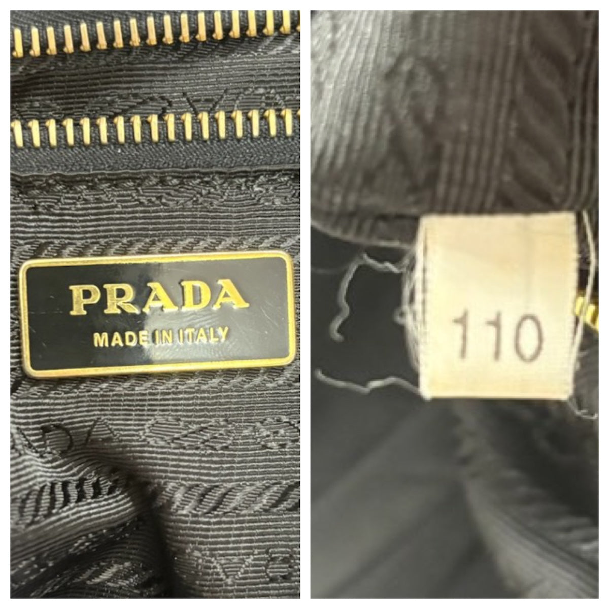 PRADA プラダ テスート 三角ロゴ ブラック ゴールド金具 ナイロン BN1595 ハンドバッグ レディース A