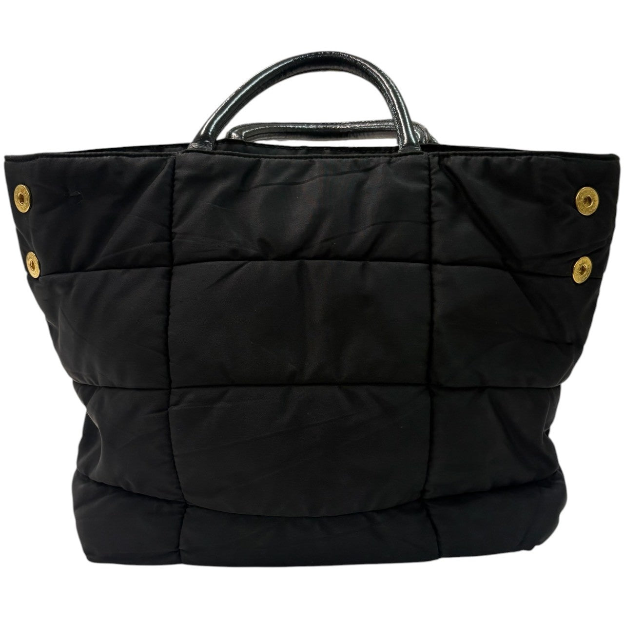 PRADA プラダ テスート 三角ロゴ ブラック ゴールド金具 ナイロン BN1595 ハンドバッグ レディース A