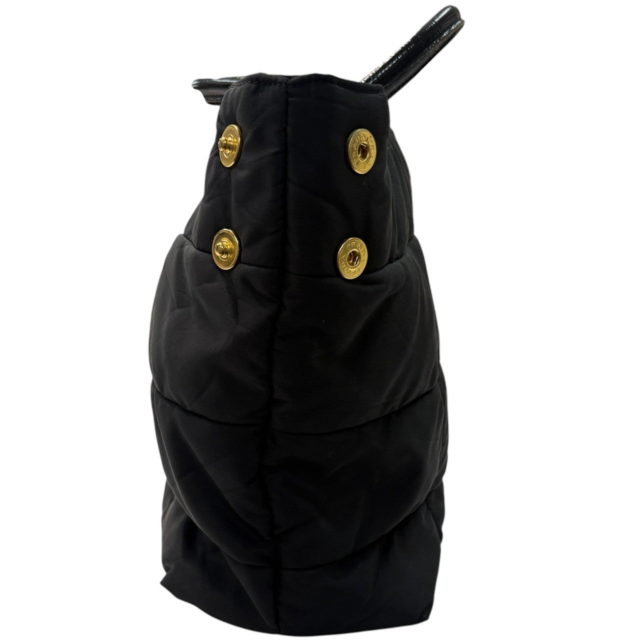PRADA プラダ テスート 三角ロゴ ブラック ゴールド金具 ナイロン BN1595 ハンドバッグ レディース A