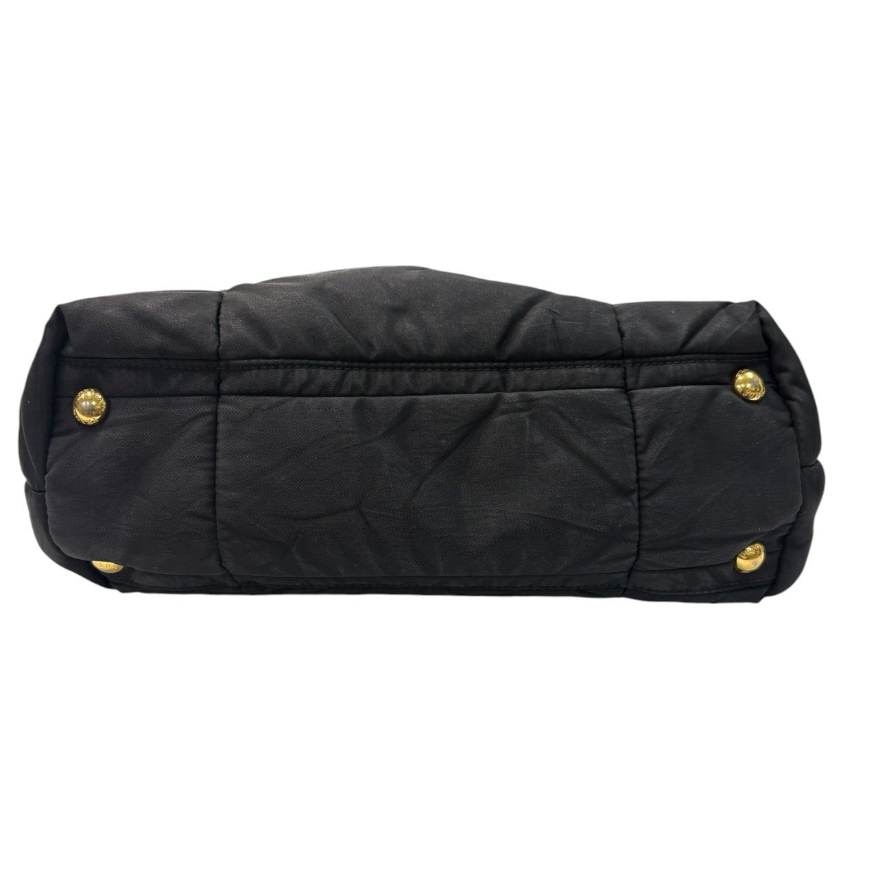 PRADA プラダ テスート 三角ロゴ ブラック ゴールド金具 ナイロン BN1595 ハンドバッグ レディース A