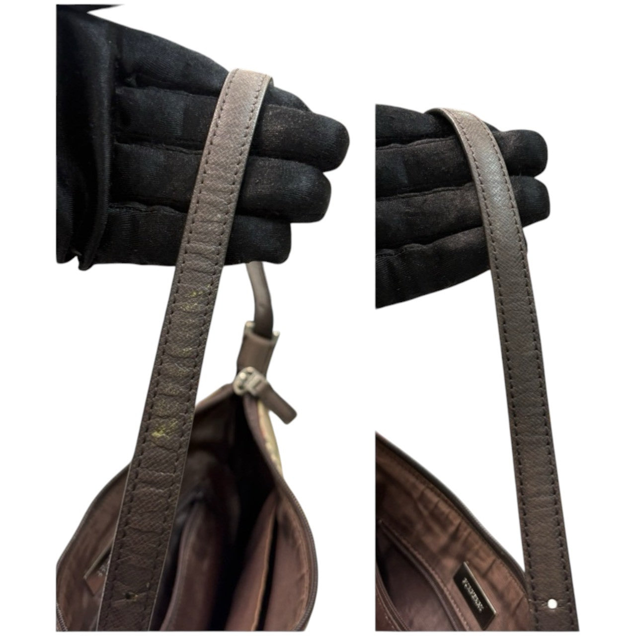BURBERRY バーバリー ノバチェック ベージュ ブラウン シルバー金具 キャンバス / レザー ショルダーバッグ レディース AB