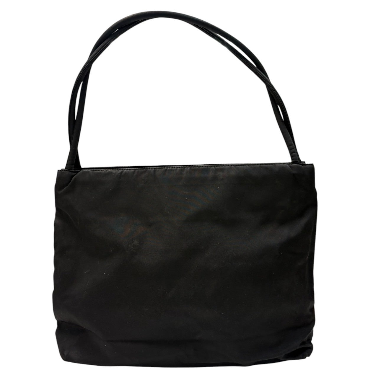 PRADA Tessuto Triangle Logo Black Silver Hardware Nylon B3864 Handbag Tote Bag Women's AB