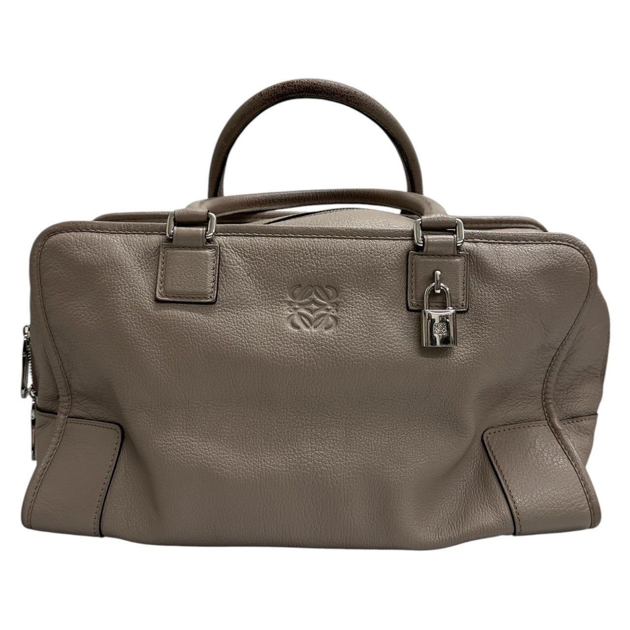 LOEWE ロエベ アマソナ ベージュ レザー ハンドバッグ レディース ABP