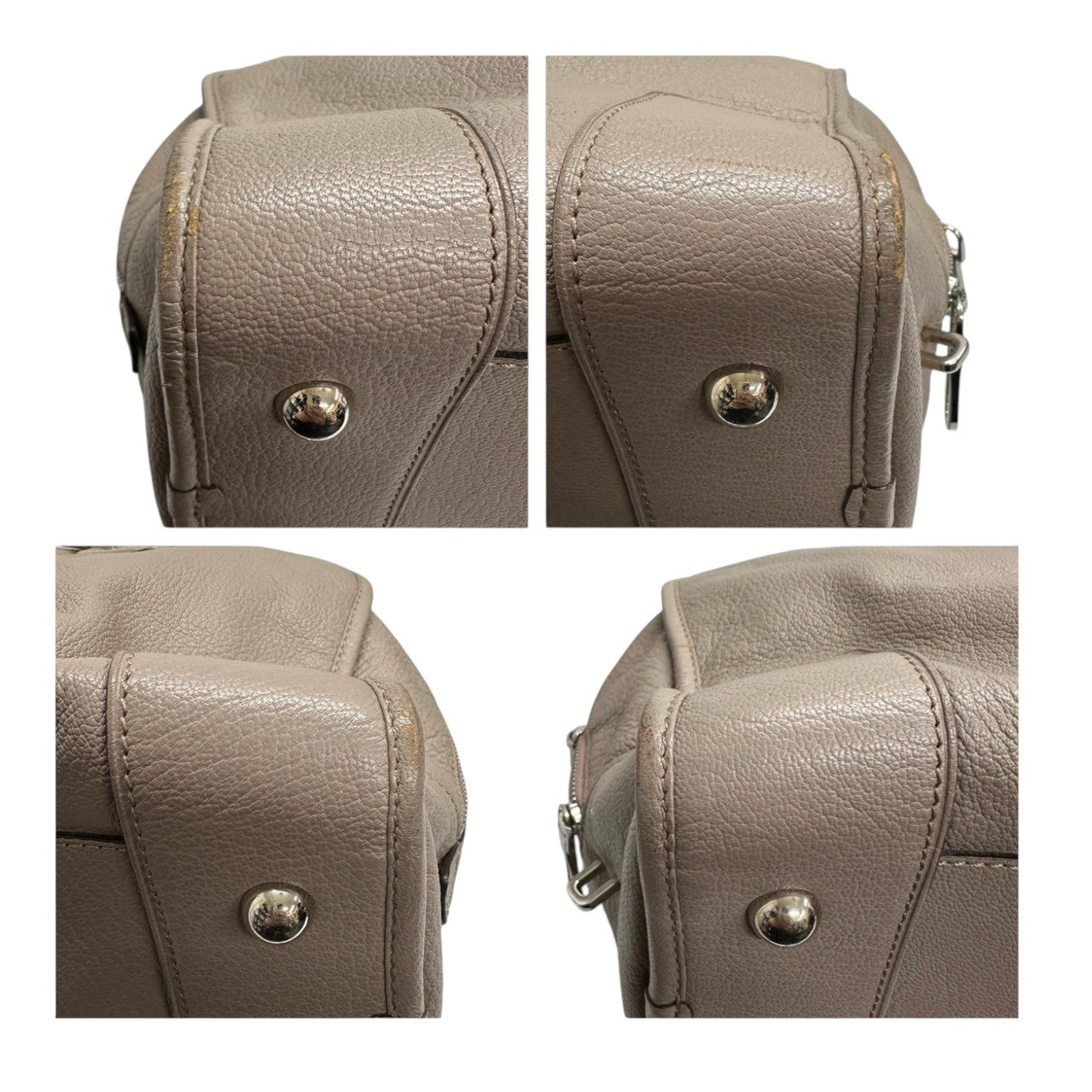 LOEWE ロエベ アマソナ ベージュ レザー ハンドバッグ レディース ABP