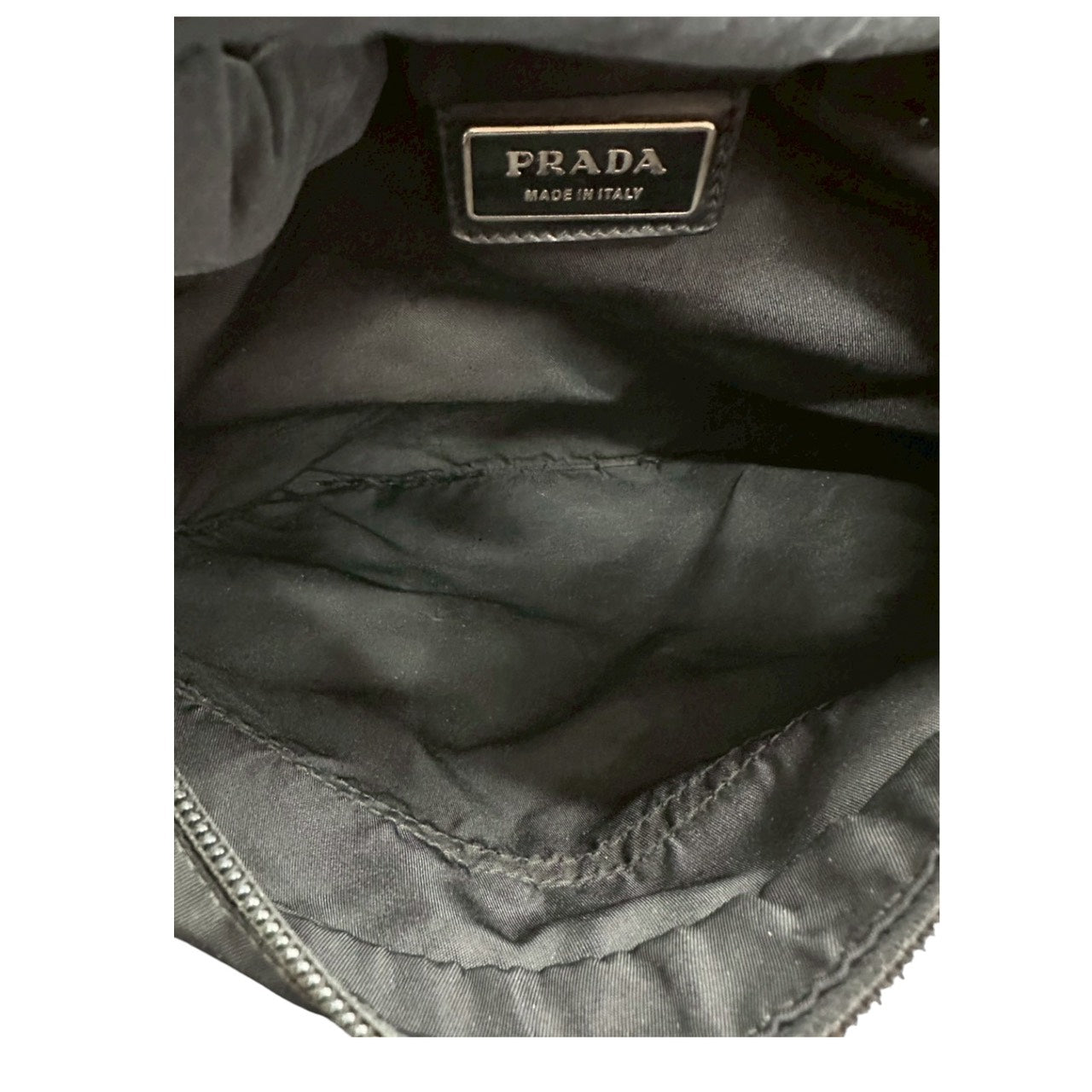 PRADA プラダ テスート 三角ロゴ ブラック シルバー金具 ナイロン ショルダーバッグ レディース AB