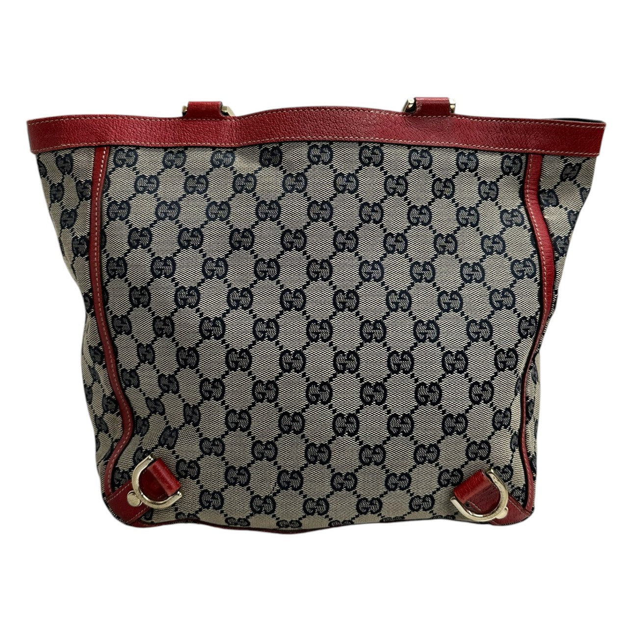 GUCCI グッチ アビー ベージュ レッド ゴールド金具 GGキャンバス / レザー 130739 ハンドバッグ トートバッグ レディース B