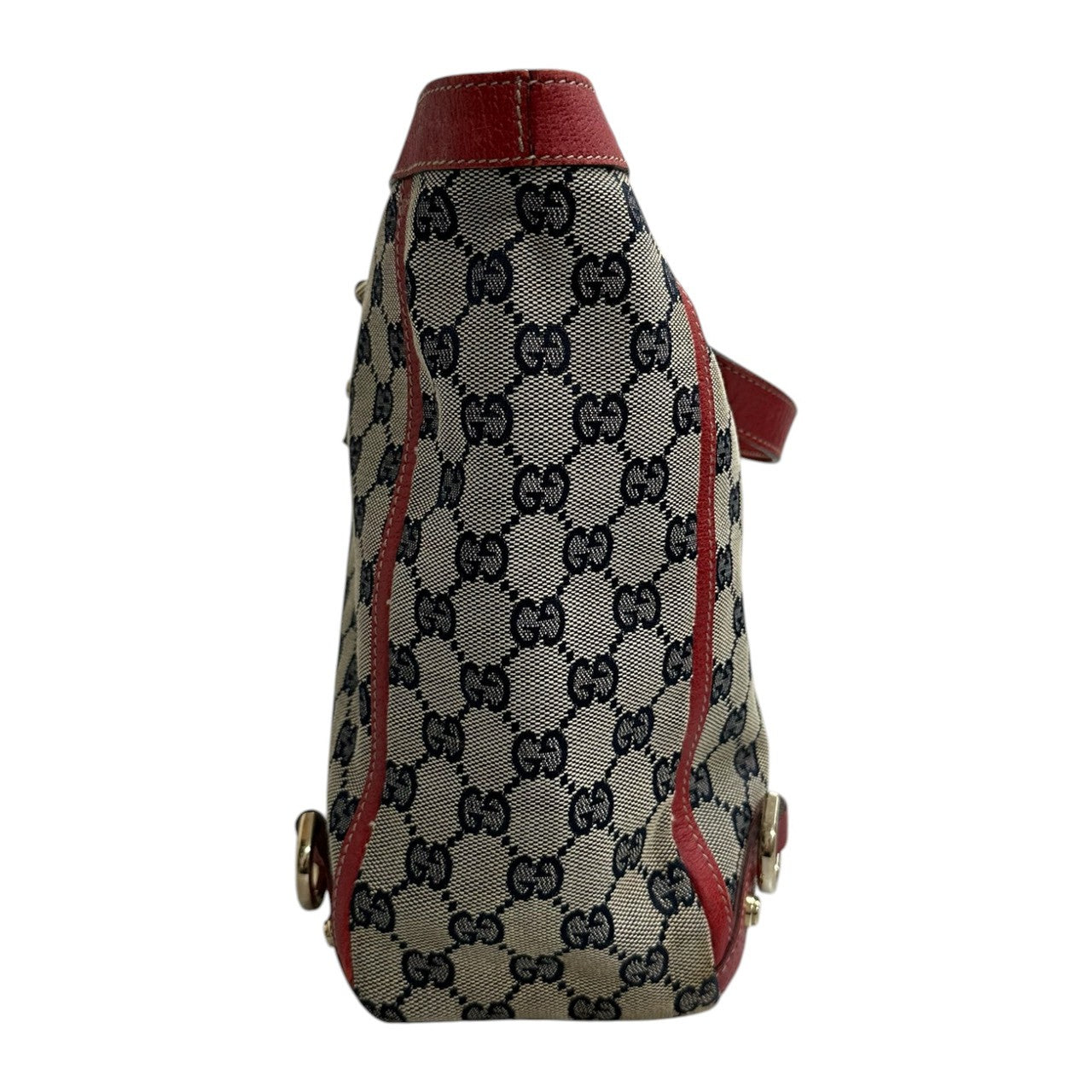 GUCCI グッチ アビー ベージュ レッド ゴールド金具 GGキャンバス / レザー 130739 ハンドバッグ トートバッグ レディース B
